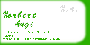 norbert angi business card